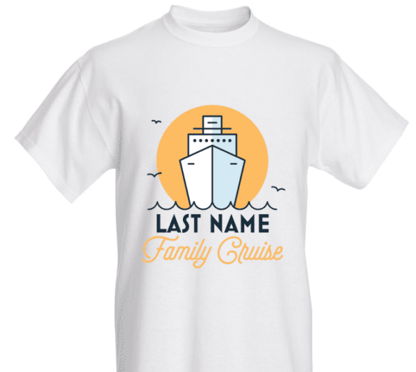 Custom Name Family Cruise Printed T-Shirt