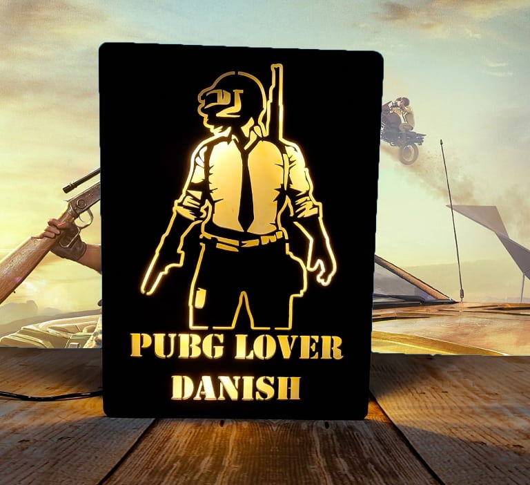 Personalised PUBG Initial Letters LED Lamp PUBG Lover LED Nameboard